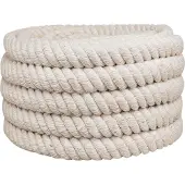 vidaXL Jute Touw 30 Wit 100% Tossa jute
