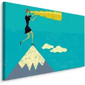Karo-art Schilderij - Spioneren op een Berg, 5 maten, Premium Print