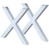 Dimehouse Frame X | metaal wit 8x70x72 cm tafelbladen en -poten | NADUVI
