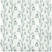 House Doctor Servetten Snowdrop wit groen