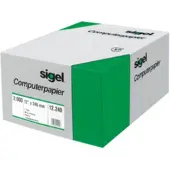 Sigel - papier listing sans fin, 240 x 30,48 cm (12"), A4, 80g, MP, 200f