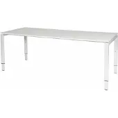 Schaffenburg Verstelbaar Bureau - Domino 200x80 grijs - wit frame