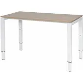 Schaffenburg Verstelbaar Bureau - Domino 120x60 Havana Kersen - wit frame