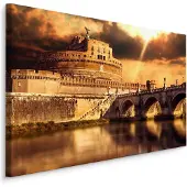 Karo-art Schilderij - Prachtig zicht op het oude Rome, Italië, Premium Print