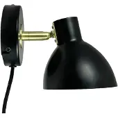 Dyberg Larsen Design wandlamp Lilje, zwart, Woon-/ Eetkamer, metaal, Design, Wandlamp design