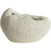 Light & Living Vaas Denisa - Crème - 34x28x21cm - Kunststof - Modern - Bloemenvaas - Woondecoratie - Decoratieve vaas voor woonkamer of slaapkamer