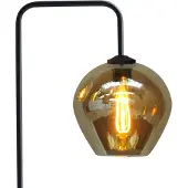 Masterlight Zwarte vloerlamp Quinto met smoke glas