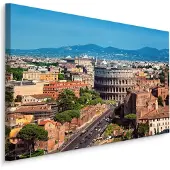 Karo-art Schilderij - Panorama van het oude Rome, Italië, Premium Print