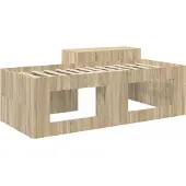 vidaXL Stapelbed met bureau voor kinderen, Sonoma-eikenhout, 90 x 200 cm