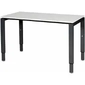Schaffenburg Verstelbaar Bureau - Domino 120x60 wit - zwart frame
