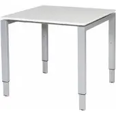 Schaffenburg Verstelbaar Bureau - Domino 80x80 wit - alu frame
