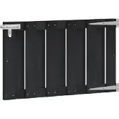 vidaXL Tuinpoort 100 x 60 cm WPC en Aluminium Zwart