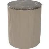 White Label Anna Bijzettafel Rond 35 cm Beige
