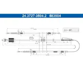 Ate 24.3727-3504.2 Handremkabel