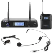 VONYX WM61B, Headsetmicrofoon, Ontvanger met draadloze zender (bodypack), 40 - 17000 Hz, Draadloze zender (bodypack), 1%, 90 dB