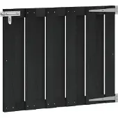 vidaXL Tuinpoort 100 x 80 cm WPC en Aluminium Zwart