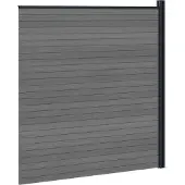 vidaXL Hekset 175 x 186 cm WPC en Aluminium Grijs