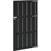 vidaXL Tuinpoort 100 x 180 cm WPC en Aluminium Zwart