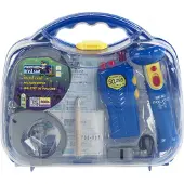 Theo Klein Toys politiekoffer - zaklamp, walkietalkie, megafoon, handboeien met sleutel en politiebadge - incl. licht- en geluidseffecten - blauw