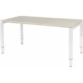 Schaffenburg Verstelbaar Bureau - Domino 160x80 Eiken - wit frame