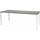 Schaffenburg Verstelbaar Bureau - Domino 200x90 logan - wit frame