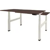 Schaffenburg Dextro Plus Duo Zit-sta-bureau Rechthoekig Eiken H-Frame 1.400 (B) x 800 (D) x 645 (H) mm Melamine