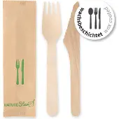 Nature Star bestek-set berkenhout 2-delig, 50 stuks