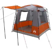 vidaXL Partytent Grijs en Oranje 4-persoons