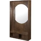 Mette Ditmer Show-me spiegel met plank large Dark oiled