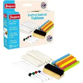 Jeujura bordaccessoireset met wisser, krijt en markers