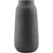 House Doctor - Groove Vaas - H35 cm - Zwart