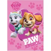 Paw Patrol fleece plaid Paws - 100 x 140 cm (Roze)