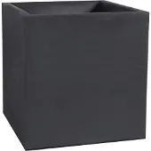 Eda Plantenbak Vulcania stone effect antraciet 39,5 x 39,5 x 43,5 cm 31 liter