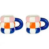 Balvi koffiekopjes drijvers set | 2 stuks | 75 ml | Blauw