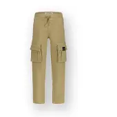 Vingino denim loose casual broek beige Jongens Katoen Effen - maat 140