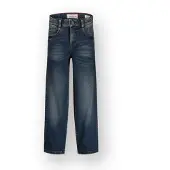 Vingino loose fit jeans dark blue denim Blauw Effen - maat 158