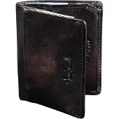 Tony Perotti leren van Gogh Creditcard RFID met creditgeld- en papiergeldvakken, Zwart