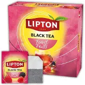 Lipton Feel Good Selection Forest Fruit - 100 Theezakjes - Zwarte Thee Bosvruchten - Grootverpakking - 1 Doos