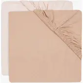 Jollein Hoeslaken Ledikant - 60x120cm - Jersey - Blush/Wild Rose - 2 stuks