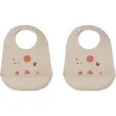 Liewood Lätzchen - Silikon - 2er-Pack - Tilda - Geburtstag Multi - - One Size - Lätzchen