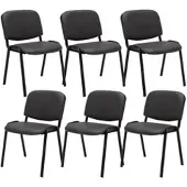 CLP Ken Set van 6 Bezoekersstoel grijs