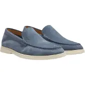 BOSS Suède loafers met reliëflogo Maat 44