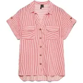 Vero Moda Blouse 'VMBumpy' rood / wit