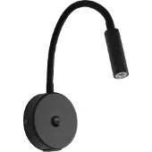 TK Lighting Wandlamp Lagos USB, zwart, Slaapkamer, metaal, Modern, wandlamp