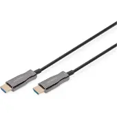 Digitus AK-330125-100-S HDMI-kabel HDMI / Glasvezel Aansluitkabel HDMI-A-stekker, HDMI-A-stekker 10.00 m Zwart 4K UHD