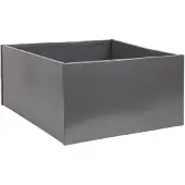 UNUS Plantenbak Bloembak Bloempot vierkant 80x80x40 cm antraciet inclusief vijverfolie