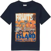s.Oliver Shirt navy / donkerblauw / oranje / offwhite