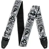 Dunlop ILD04 ILOVEDUST Guitar Strap Skulls