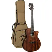 LAG Guitars Sauvage SAUVAGE-N-ASCE Auditorium Slim elektrisch-akoestische klassieke gitaar met koffer