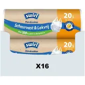 Swirl 16x Pedaalemmerzakken Met Handvat 20 Liter 20 Stuks